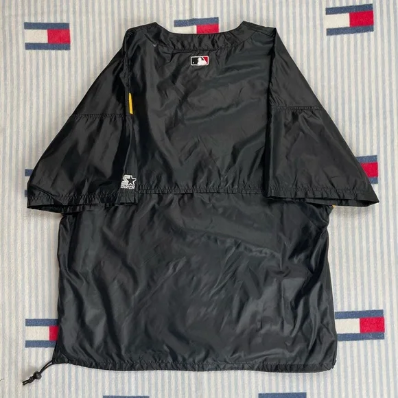 Vintage Starter Pittsburgh Pirates MLB Baseball short sleeve pullover warmup - Picture 2 of 13